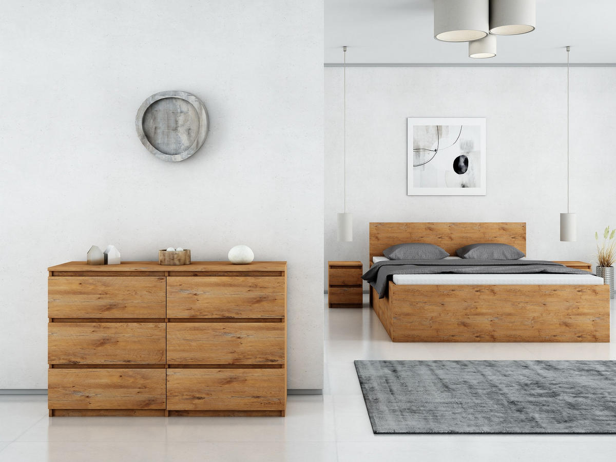 KOMMODE bella6 Artisan - Eiche Artisan, Holzwerkstoff (119/76/35cm) - roe furniture