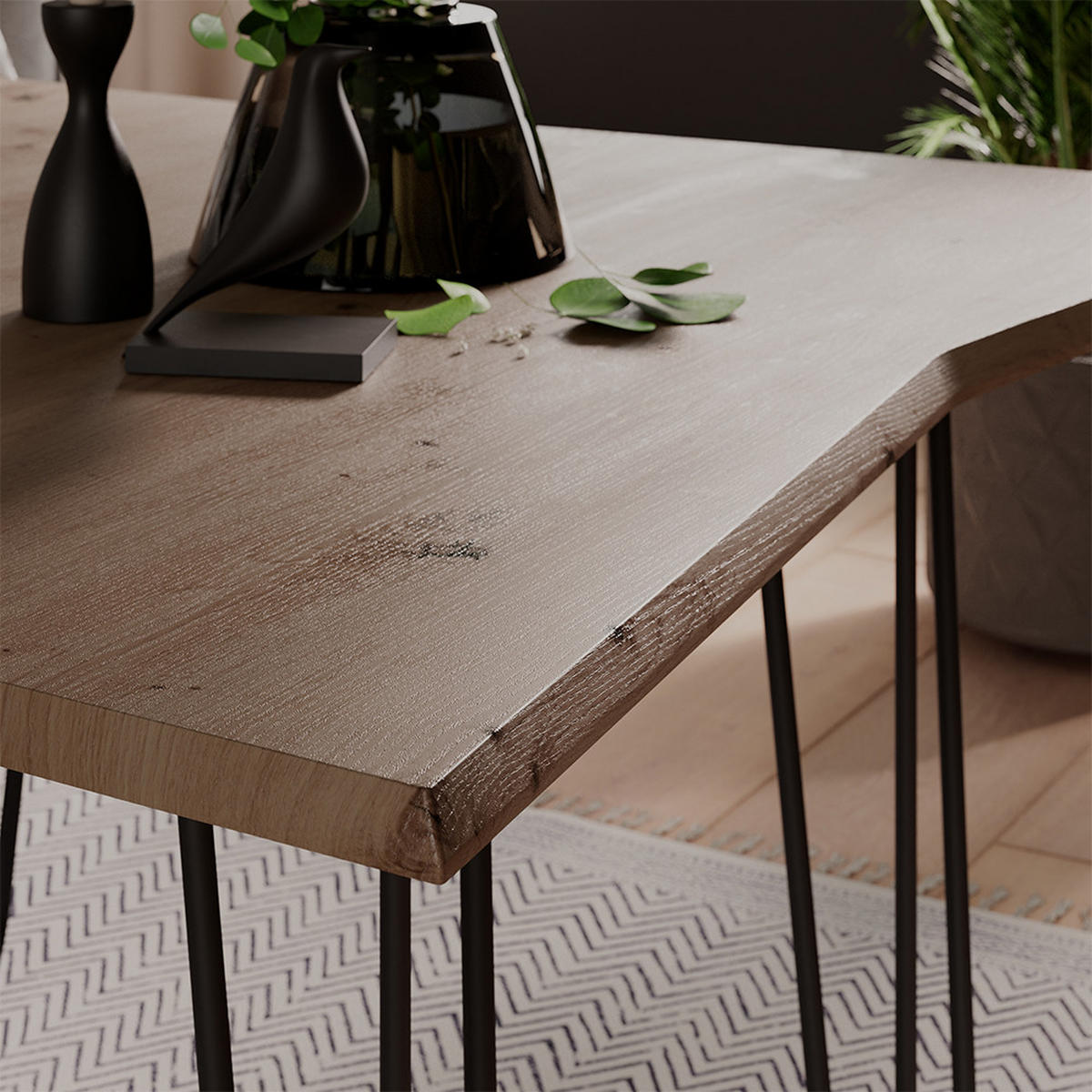 COUCHTISCH Yan Artisan 80 x 80 cm - Hellgrau, Holzwerkstoff (80/80/40cm) - Vicco