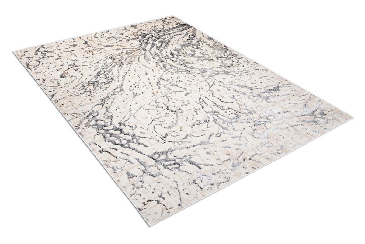 TEPPICH HERA Creme Grau 120/170 cm - Creme/Grau, Textil (120/170cm) - Tapiso