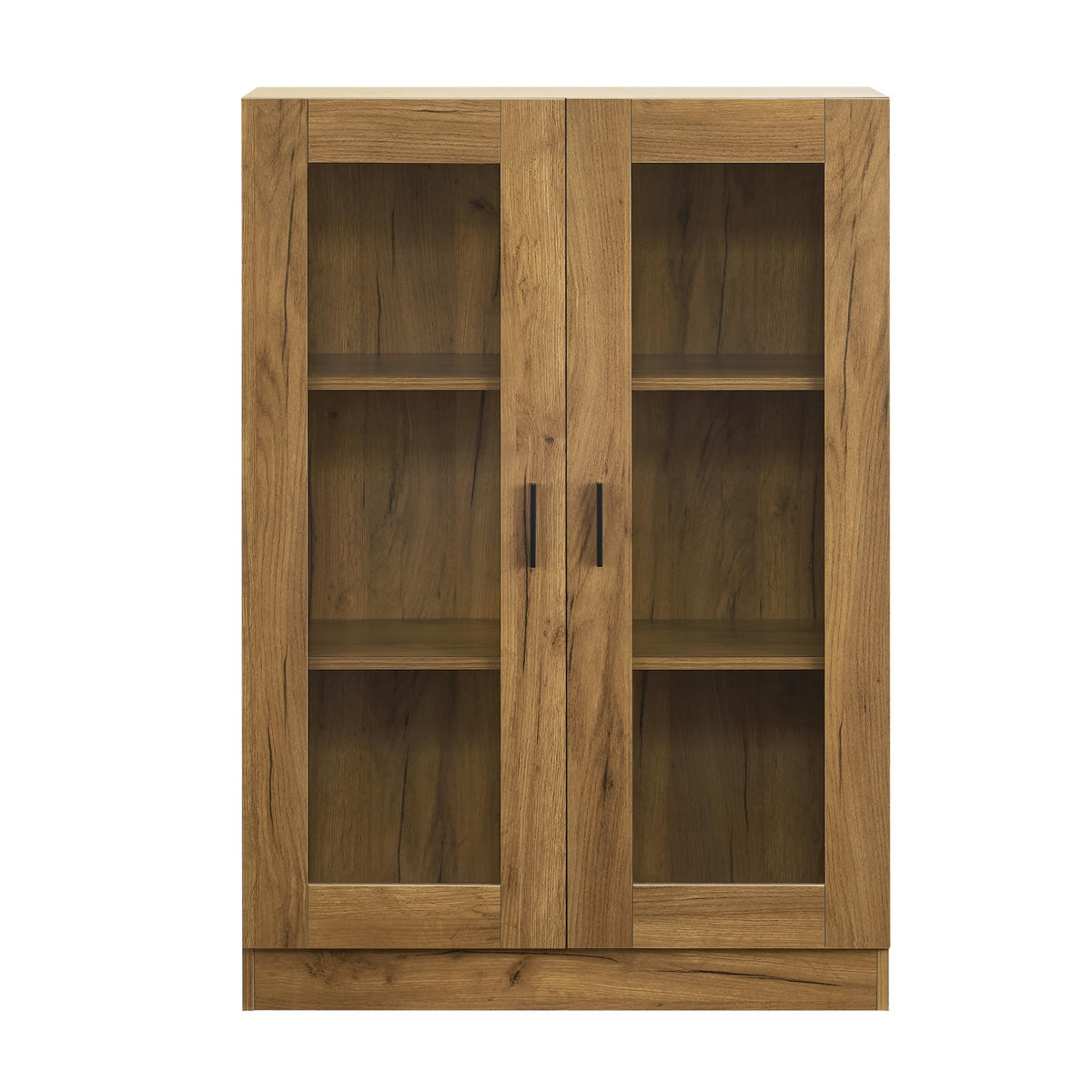 VITRINE Sorø - Eichefarben, Holzwerkstoff (80/115/31cm) - [en.casa]