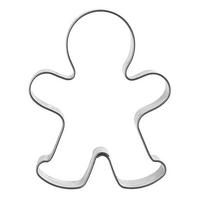 AUSSTECHFORM Lebkuchenmann 6,5 cm Silber - Silberfarben, Metall (5.5/1.5/6.5cm) - Orion 