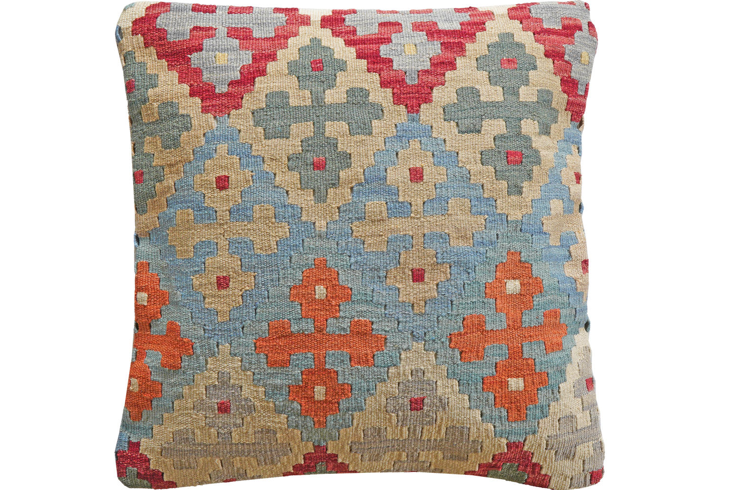 KELIM-KISSEN Mehrfarbig 65/65 cm Schurwolle - Multicolor, Textil (65/65cm) - Looma