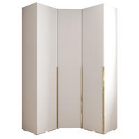GARDEROBEN-SET 236,7/131,7/47 - Goldfarben/Weiß, Holz/Kunststoff (131.7/236.7/47cm) - Abiks Möbel