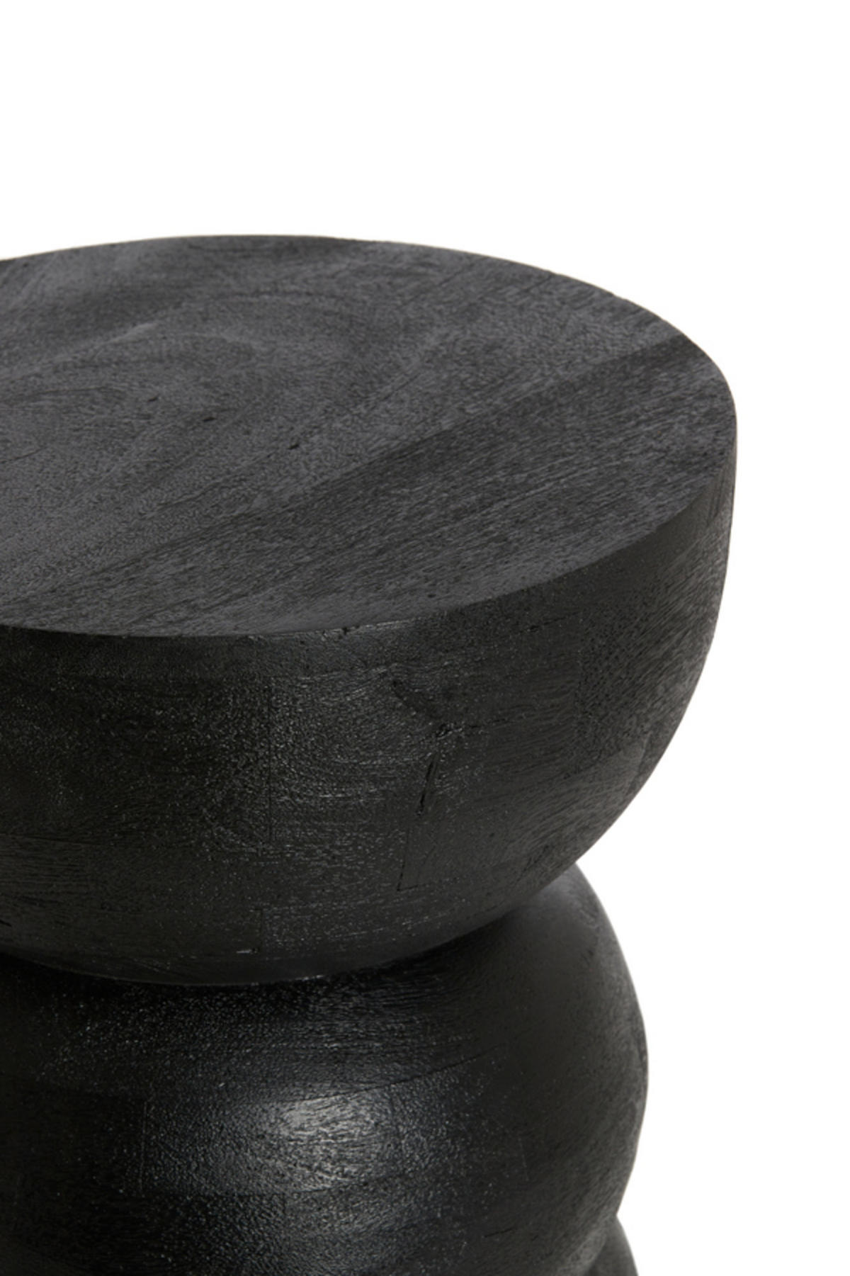 BEISTELLTISCH Azalio Schwarz Ø35/45 cm - Schwarz, Holz (35/35/45cm) - Light & Living