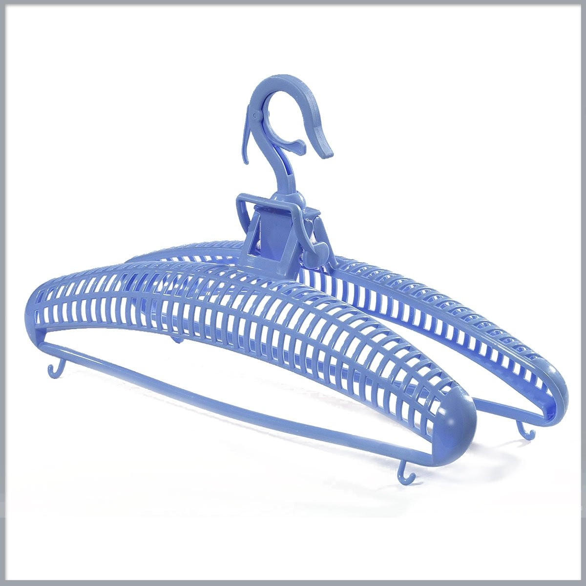 KLEIDERBÜGEL zum Trocknen von Pullovern 3er-Set 38/23/8 cm - Blau, Kunststoff (38cm) - Calicosy