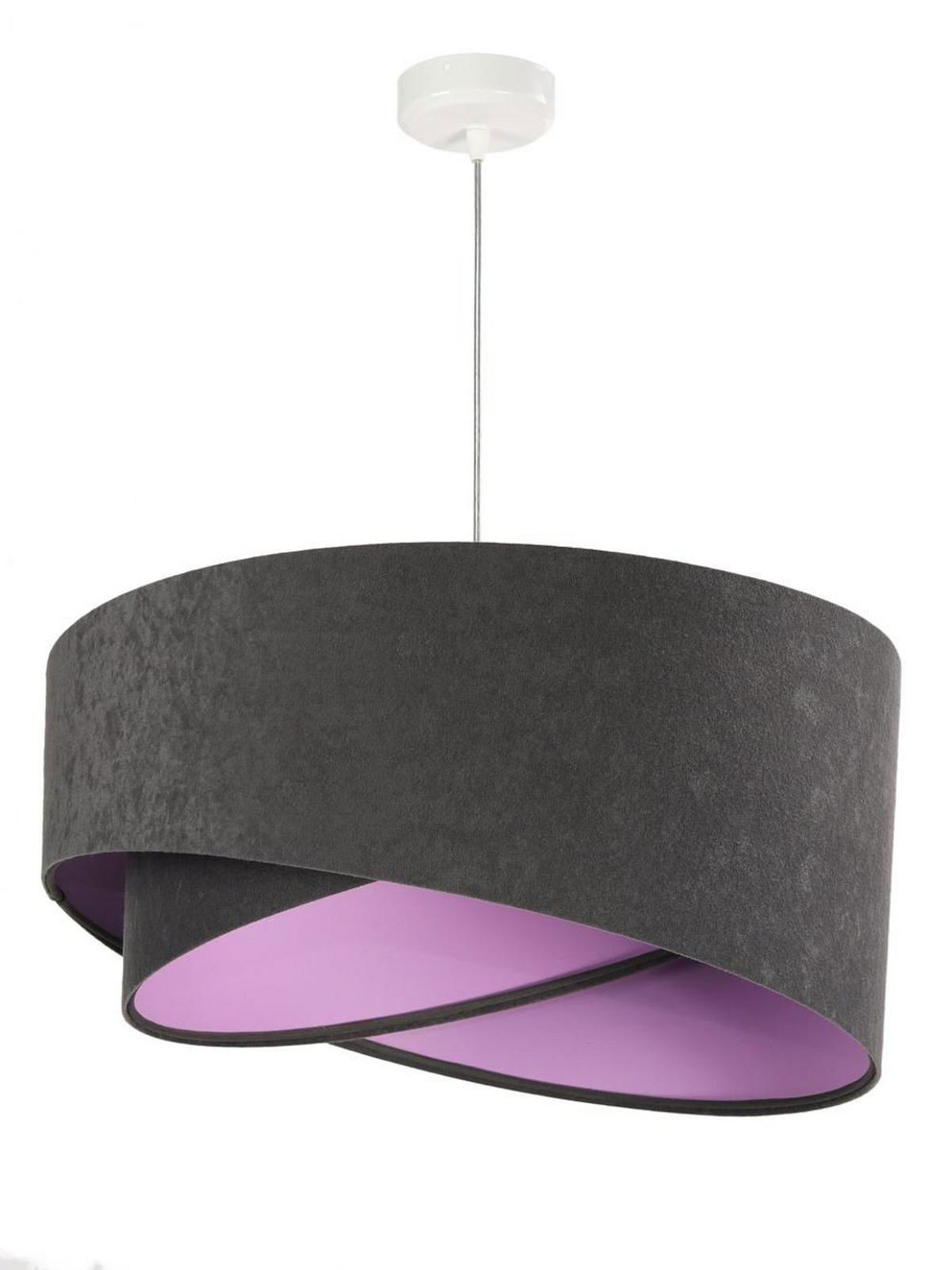 HÄNGELEUCHTE Grau 50/23 cm - Lila, Kunststoff (50/1.3/23cm) - ONZENO