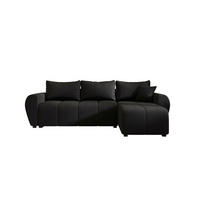 ECKSOFA MOLISA L Cosmic 100 Rechts mit Schlaffunktion - Schwarz, Textil (245/145cm) - Bedante