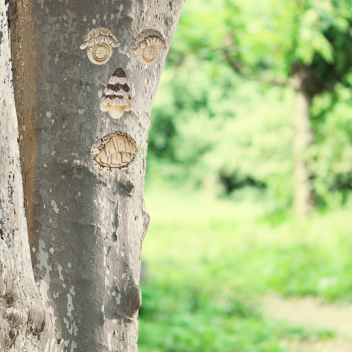 BAUMGESICHT - Multicolor, Kunststoff (6.5/8/2cm) - Relaxdays