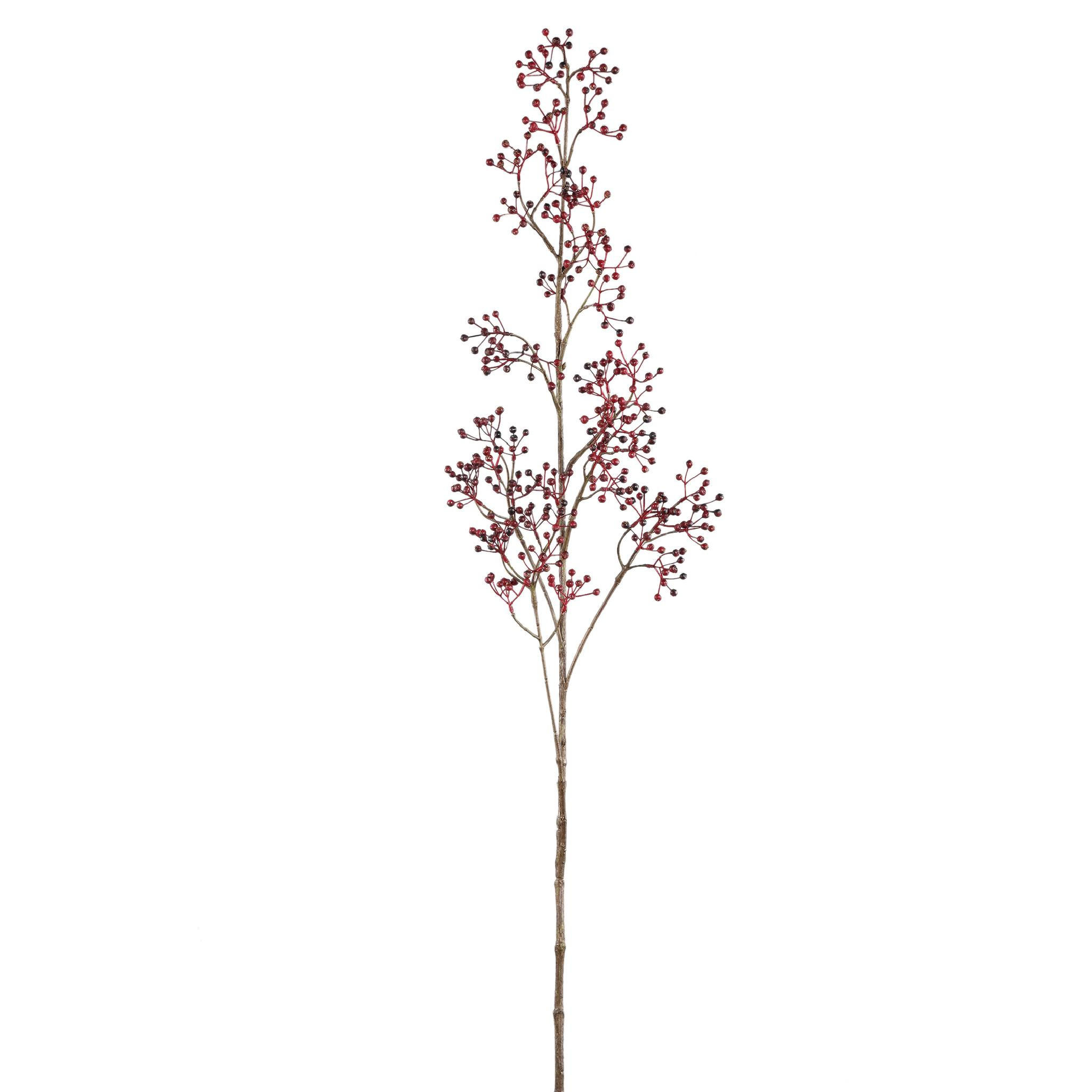 KUNSTZWEIG Berry Rot 55/54/103cm - Rot, Kunststoff (54/103/55cm) - PTMD Collection