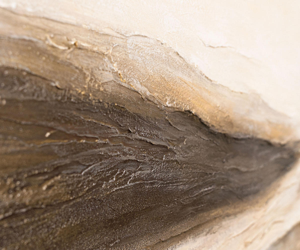 GEMÄLDE Spuren des Windes Schattenfugenrahmen Grau 160x80 cm - Grau, Holz (160/80cm) - YS-art gallery