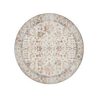 VINTAGE-TEPPICH George waschbar ø 160 cm rund - Beige/Multicolor, Kunststoff (160/160cm) - benuta