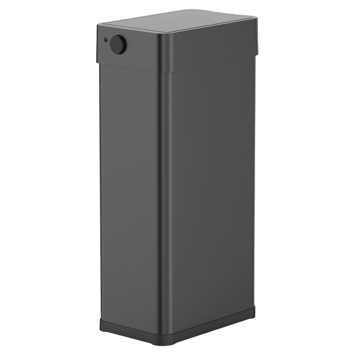 MÜLLBEHÄLTER SILVERLAKE schwarz - Schwarz, Metall (26/87/41cm) - Kitchen Move