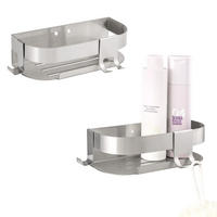 DUSCHABLAGEN (2er Set), Edelstahl - Edelstahlfarben, Metall (23/6.5/10.5cm) - eluno