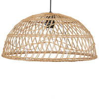 HÄNGELEUCHTE Ravine 51/51/23 cm - Naturfarben, Naturmaterialien (51/51/23cm) - Beliani