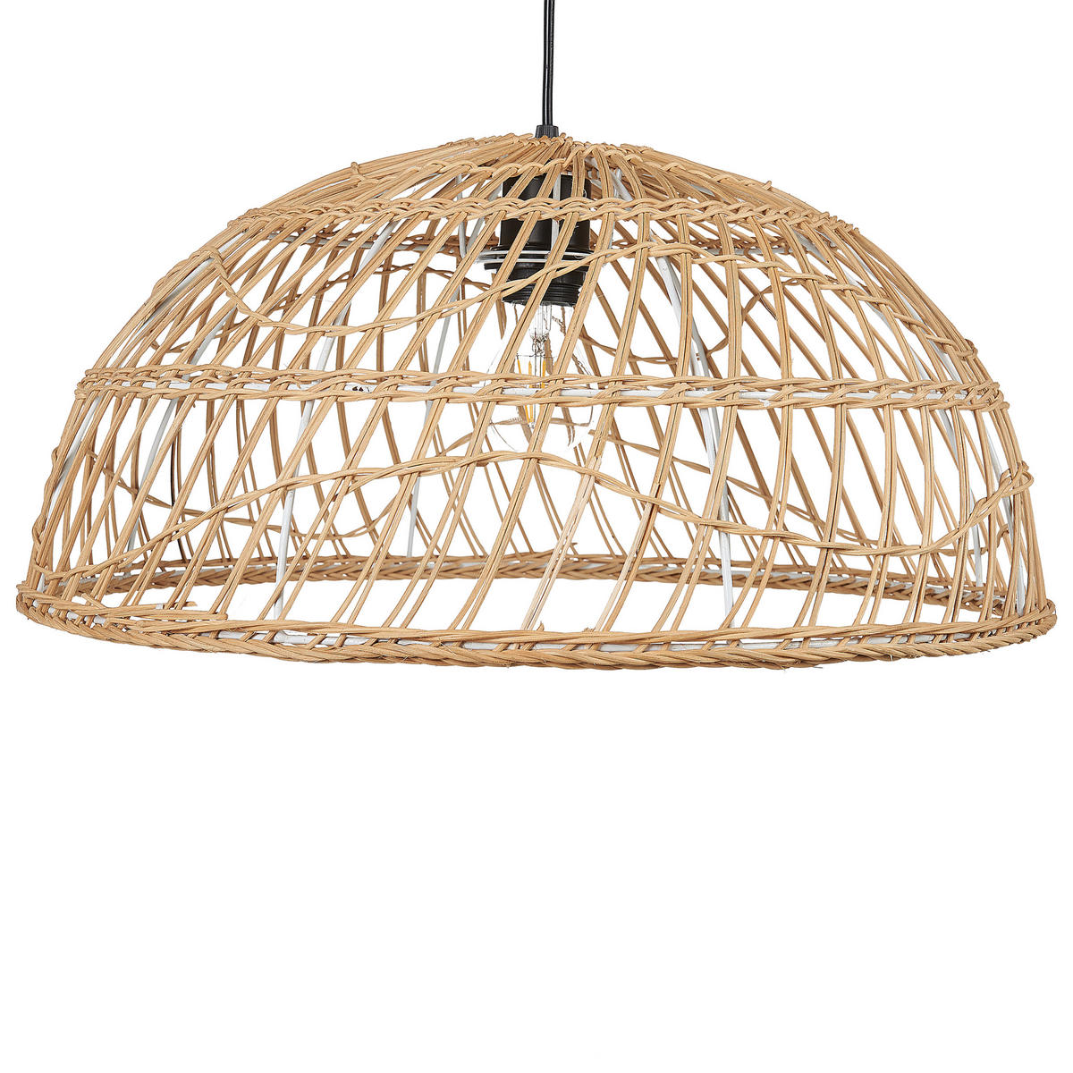 HÄNGELEUCHTE Ravine 51/51/23 cm - Naturfarben, Naturmaterialien (51/51/23cm) - Beliani
