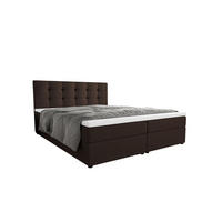 BOXBETT FADO 2 200x200, mit Matratze H3 und Topper, Cosmic 800 - Dunkelbraun, Holz/Kunststoff (200/200cm) - Bedante