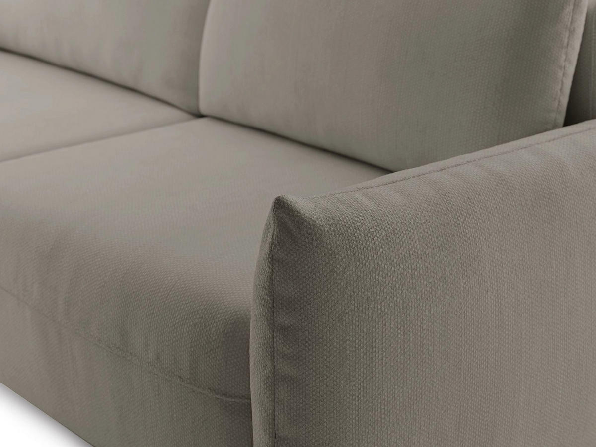 SCHLAFSOFA Theolla Beige - Beige/Schwarz, Textil/Metall (248/97/111cm) - Selsey