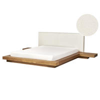 POSTEL s roštem 160/200 cm MDF deska Světle hnědá Zen - světle hnědá, dřevo (160/200cm) - Beliani