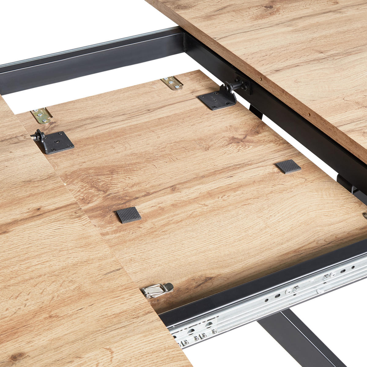 JÍDELNÍ STŮL vysunovací Světle hnědý 120-160/120 cm Carlea - světle hnědá, kompozitní dřevo (120/120/77cm) - Beliani