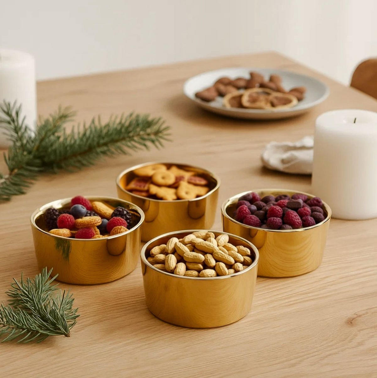 SNACKSCHALEN Miravo gold 4x Ø 8,5 cm - Goldfarben, Keramik (8.5cm) - Excellent Houseware