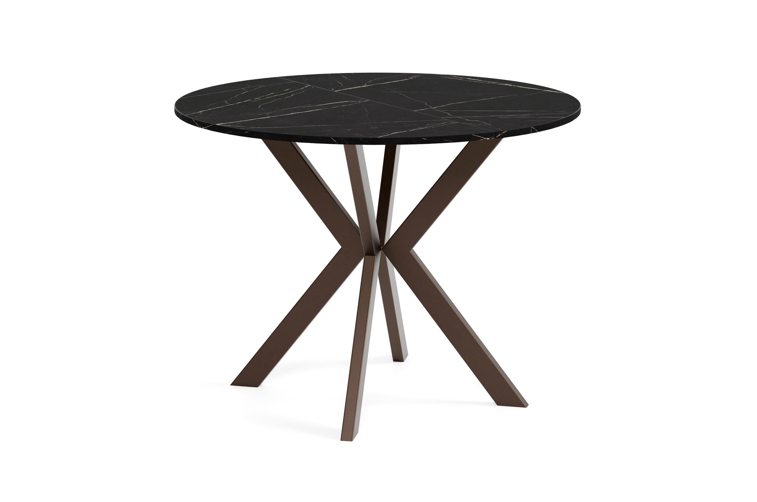 ESSTISCH EVO - Multicolor/Schwarz, Holzwerkstoff/Metall (100/100/76cm) - Meblini