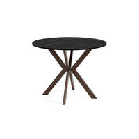 ESSTISCH EVO - Multicolor/Schwarz, Holzwerkstoff/Metall (90/90/76cm) - Meblini
