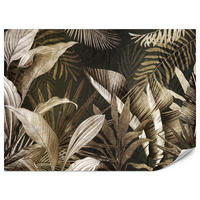FOTOTAPETE Vintage Tropenpflanzen Blätter Exotisch Modern 400x280 - Beige/Grau, Papier (400/280cm) - Muralo