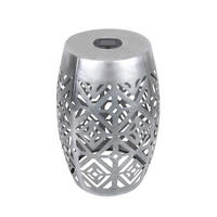 GARTEN-BEISTELLTISCH Silber - Silberfarben, Metall (45.7/31.1/45.7cm) - Teamson Home