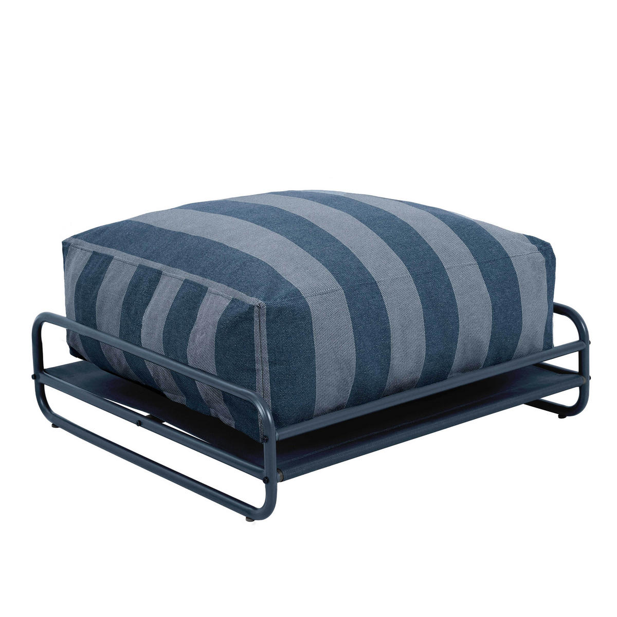 GARTENHOCKER pazifikblau - Blau, Textil (97/42/97cm) - Oviala