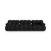 SOFA modular Bellis aus 3D-Stoff schwarz 3 Sitzplätze - Schwarz, Textil (94/70/282cm) - Micadoni