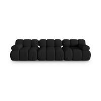 SOFA modular Bellis aus 3D-Stoff schwarz 3 Sitzplätze - Schwarz, Textil (94/70/282cm) - Micadoni
