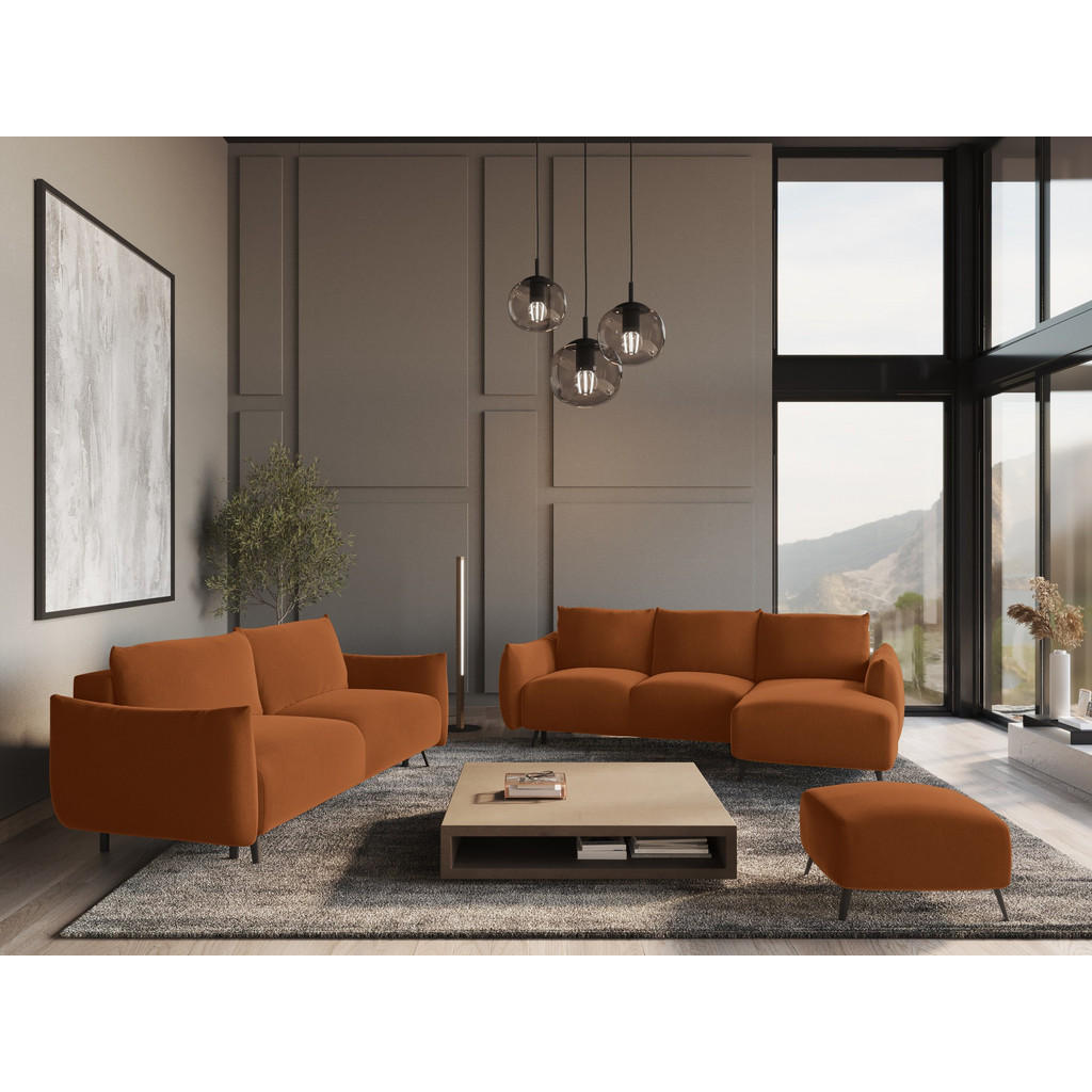 Thumbnail - Makamii 3-Sitzer, Terra cotta, Textil, Füllung: Schaumstoff, 230x86x105 cm, Made in EU, Wohnzimmer, Sofas & Couches, Sch...