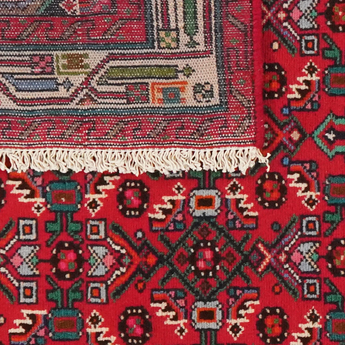 ORIENTTEPPICH handgeknüpft Assadabad Rot 155/100 cm Schurwolle - Rot, Textil (100/155cm) - Looma
