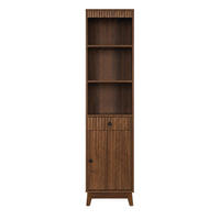 HOCHSCHRANK 40/36/172 cm Walnussholzfarbe mit 1 Schubladen und Soft-Close-Scharniere - Walnussfarben, Holz/Holzwerkstoff (36/172/40cm) - Oxeza