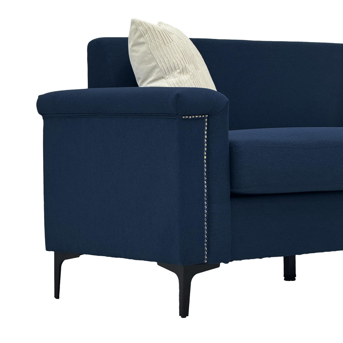SOFA 2-Sitzer 172/73,5/81,5 cm Blau - Blau, Holz/Textil (73.5/81.5/172cm)
