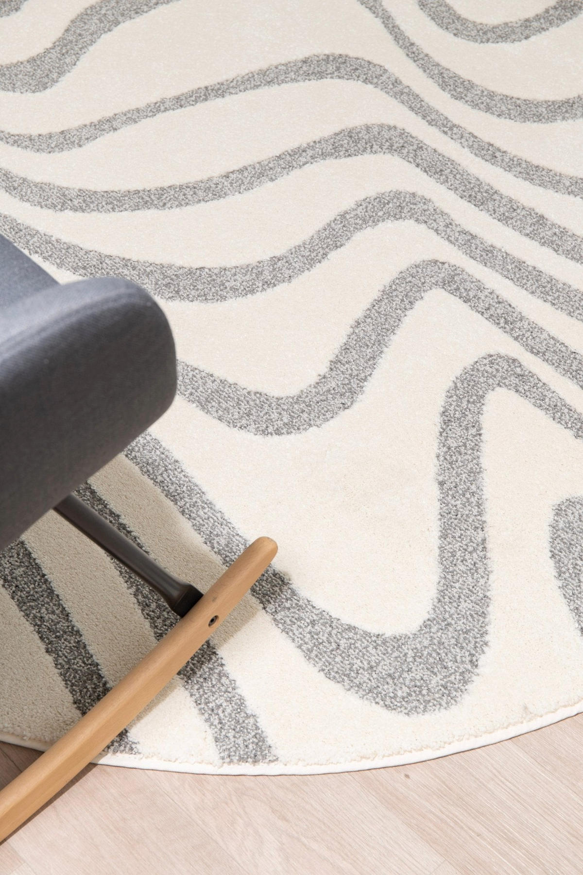TEPPICH Ethnostil, geschnitzt grau - Grau, Textil (160/160cm) - AFK Living