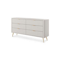 KOMMODE Laanti Beige - Hellgrau, Holzwerkstoff (163.2/81.2/38cm) - Pillovely