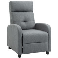 RELAXSESSEL mit Liegefunktion, Grau - Grau, Textil (67/98/87cm) - HOMCOM