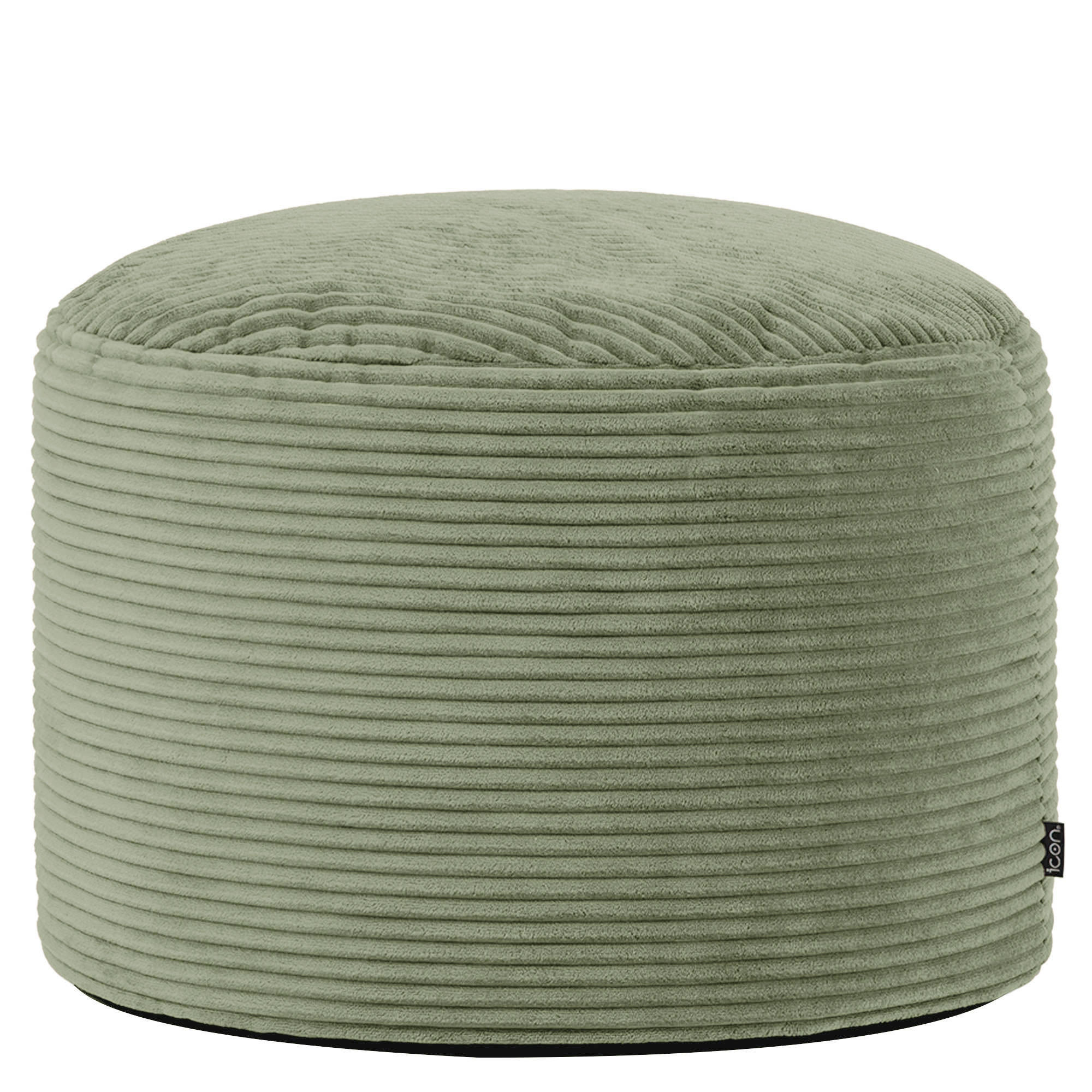 SITZPOUF Rund Milano - Salbeigrün, Textil (55/35/55cm) - icon