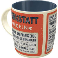 KAFFEETASSE 330 ml Werkstattregeln - Multicolor, Keramik (0.33L) - Nostalgic-Art