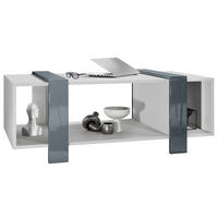 COUCHTISCH Ida Blenden in Grau Hochglanz - Grau, Holzwerkstoff (56.5/110.5/42cm) - Vladon