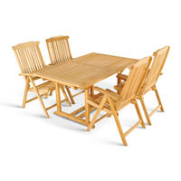 GARTENMÖBELSET 5TLG. KUBA ARUBA - Beige, Holz - SAM