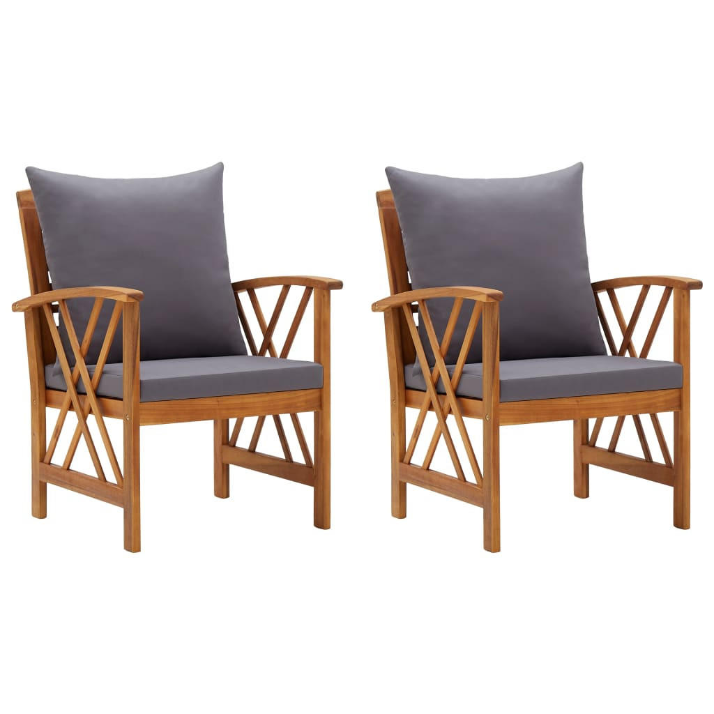 vidaXL Gartenstühle Braun 67x83x59 cm