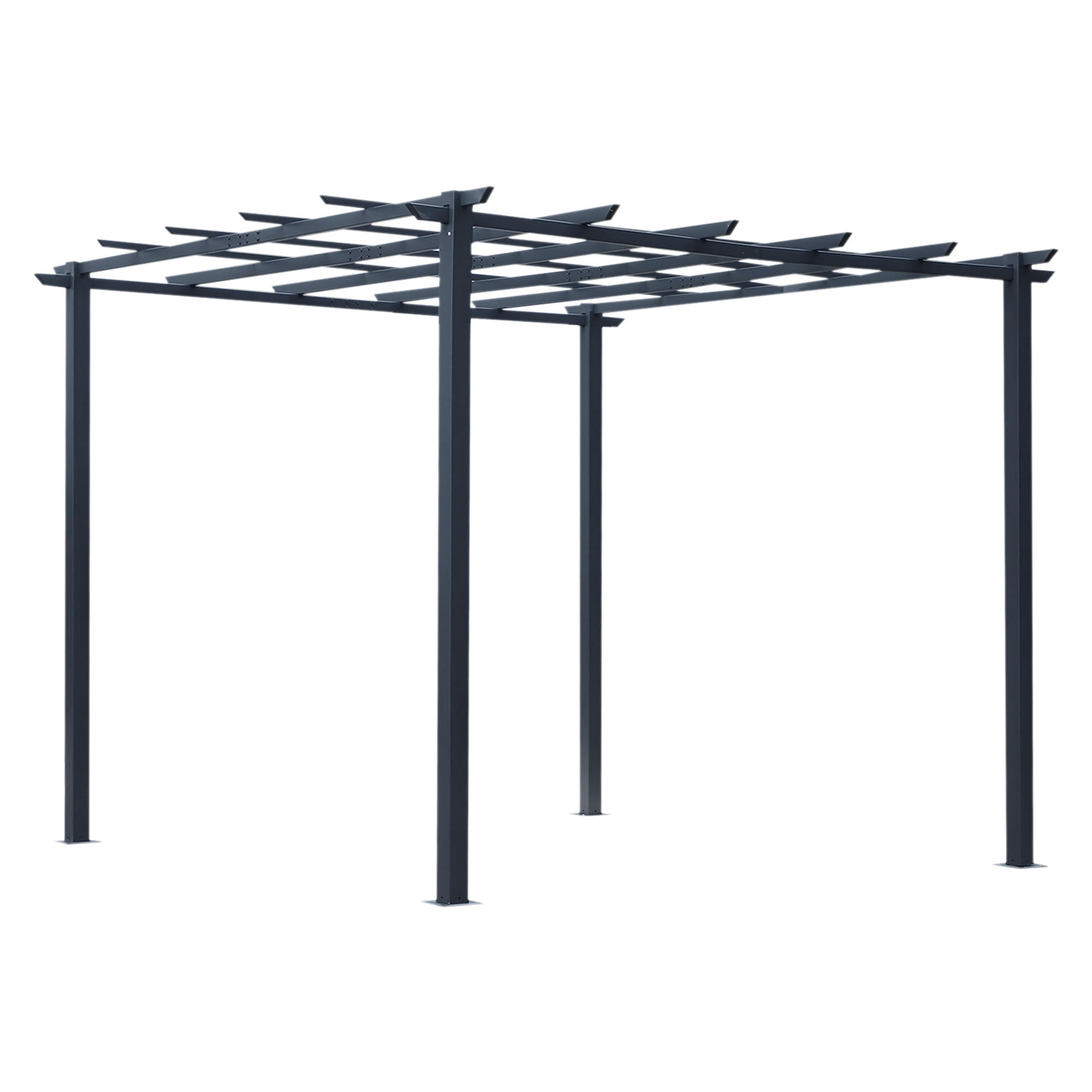 ROSENPAVILLON Wetterfest Metall Schwarz - Schwarz, Metall (295/230/297cm) - Outsunny