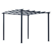 ROSENPAVILLON Wetterfest Metall Schwarz - Schwarz, Metall (295/230/297cm) - Outsunny