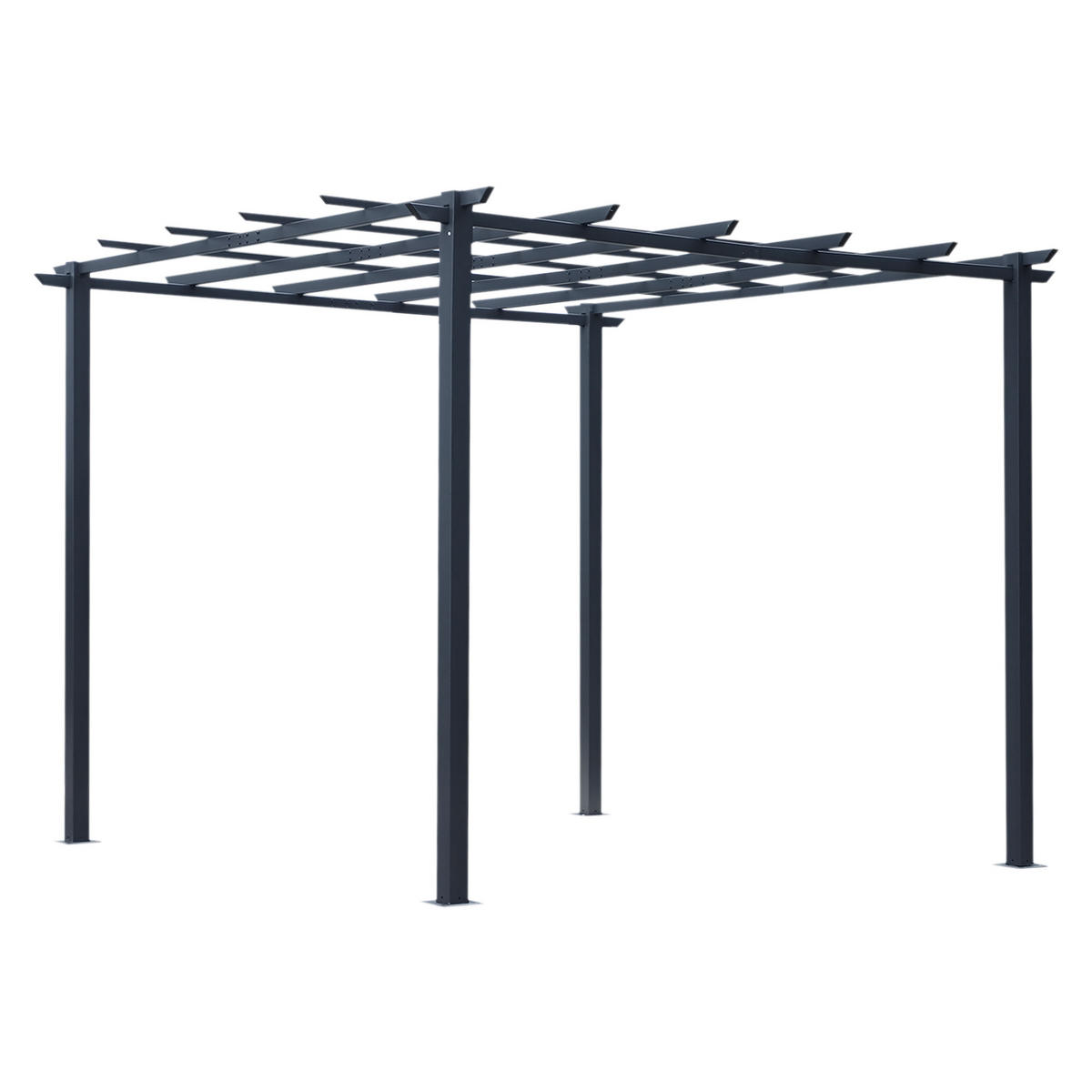 ROSENPAVILLON Wetterfest Metall Schwarz - Schwarz, Metall (295/230/297cm) - Outsunny