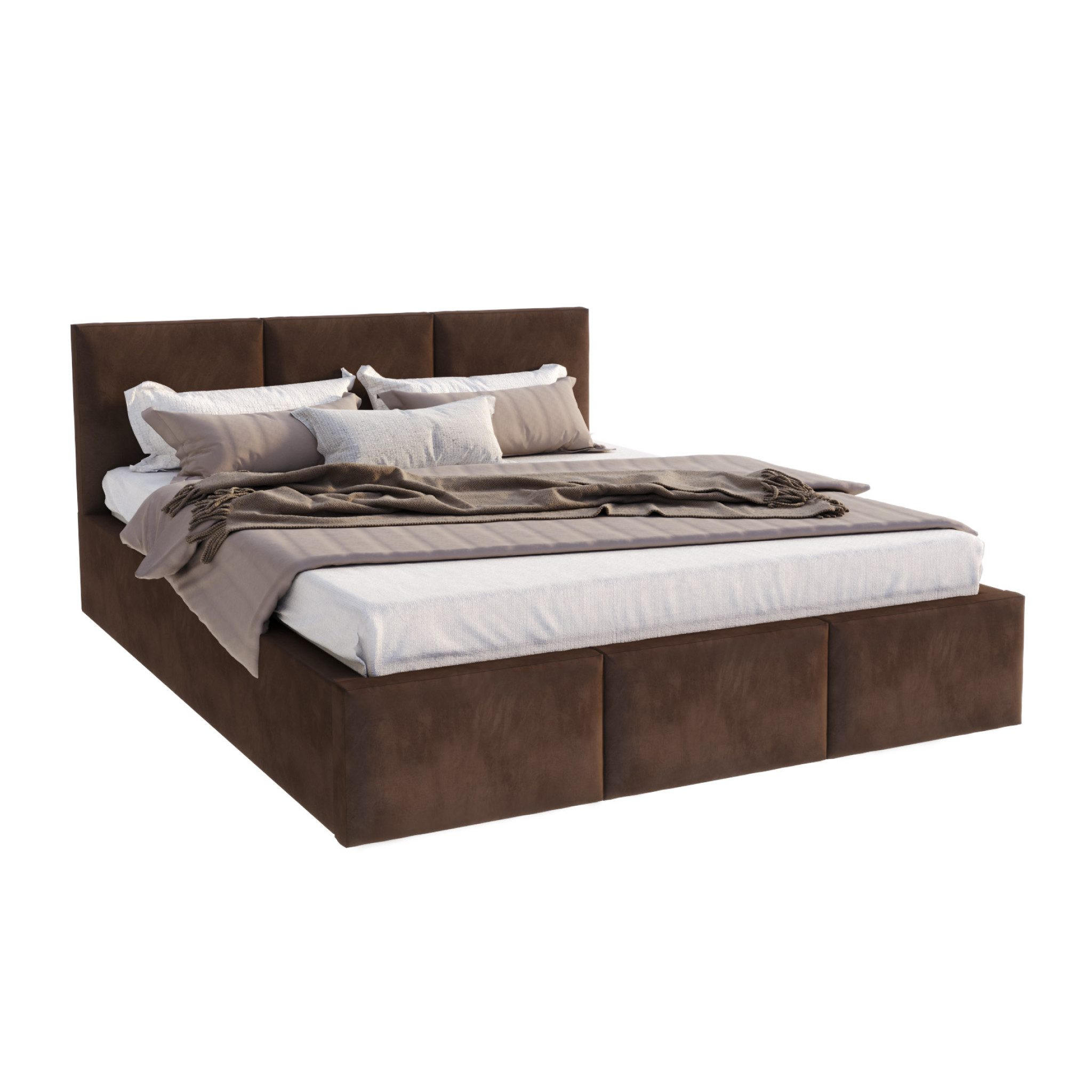 FDM Polsterbett Braun 140x200 cm