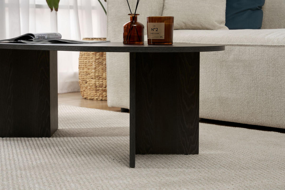 COUCHTISCH sable Hochglanz Schwarz - Schwarz, Holzwerkstoff (119/60/40cm) - Habitat Garten