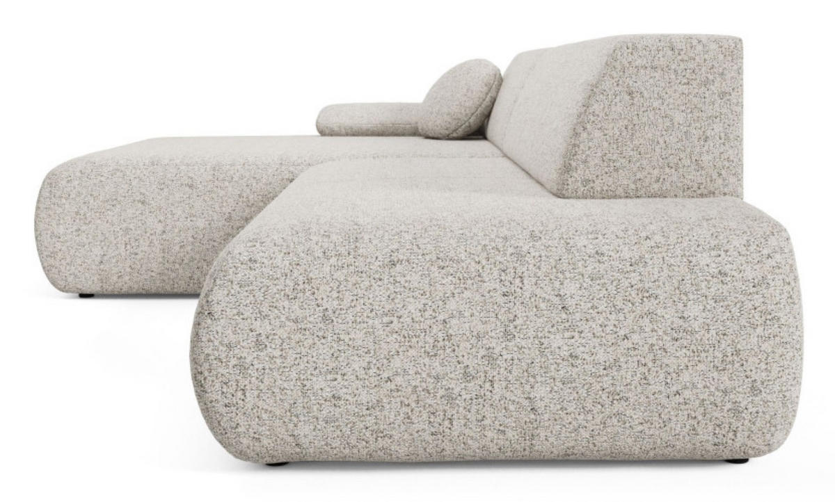 ECKSOFA Beige PENTI Ausziehbar Mit Bettkasten Links - Beige, Textil (286/173.5cm) - Sepro Meble