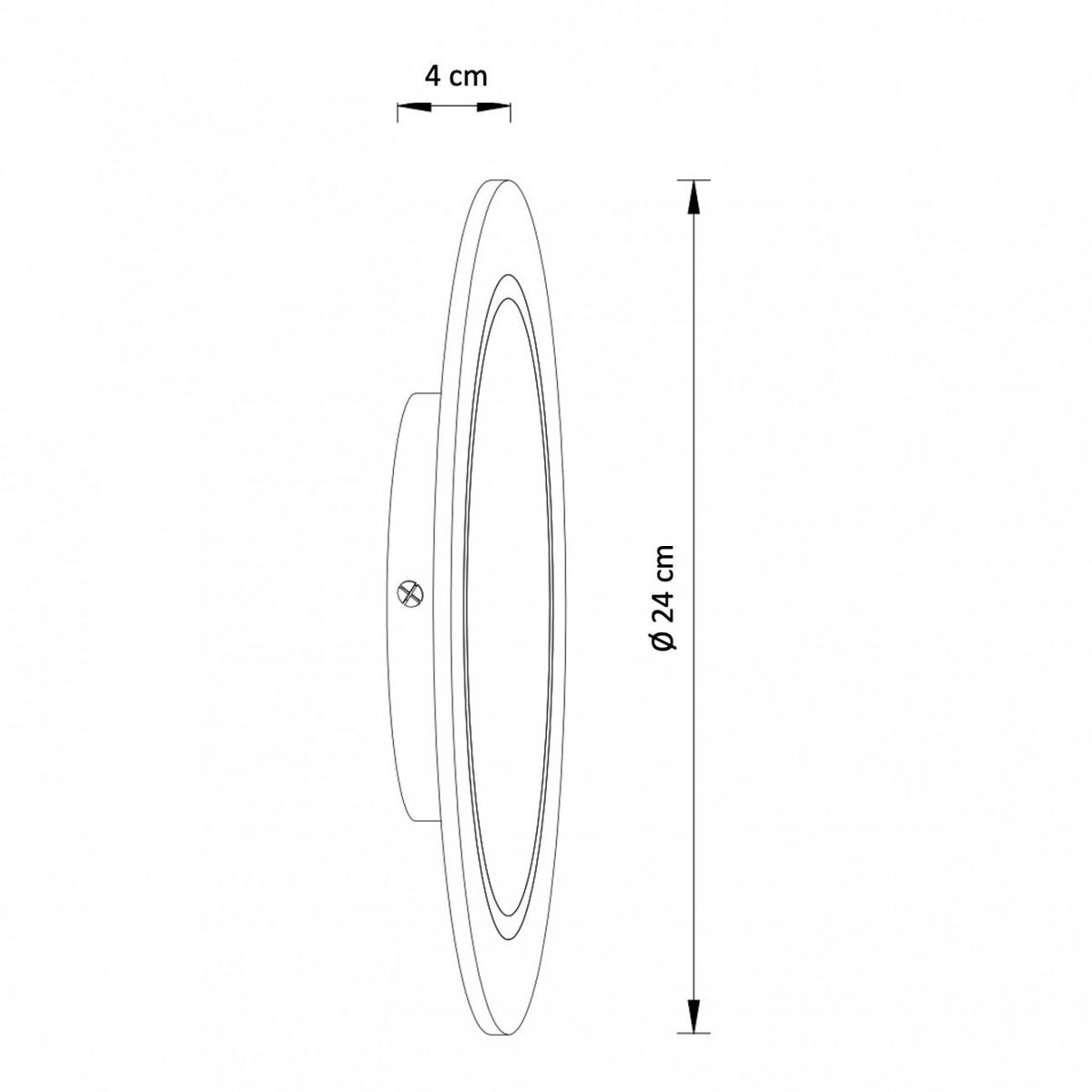 WANDLEUCHTE Evans, Weiß, 4cm - Weiß, Metall (24/24/4cm) - KOSILUM